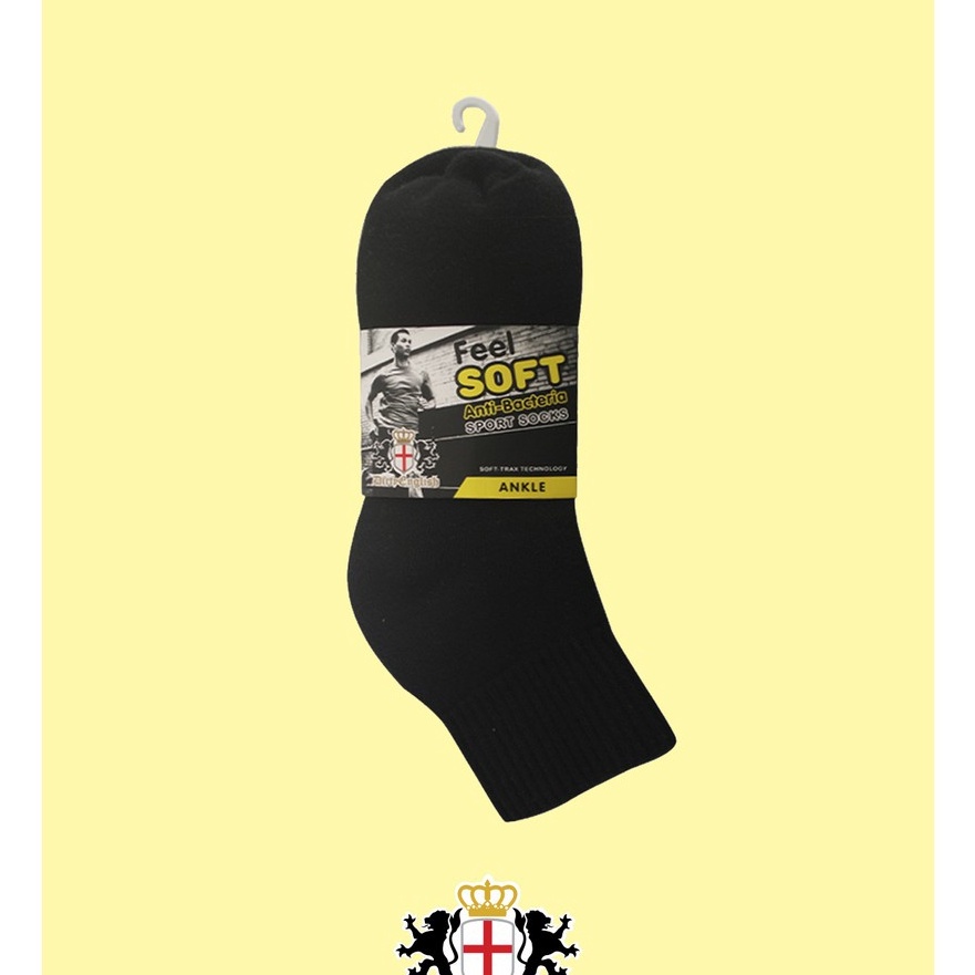 Best Seller DIRTY ENGLISH Men Sport Ankle Sock Anti Bacteria 3 Pairs Pack - Kaos Kaki Olahraga Ankle