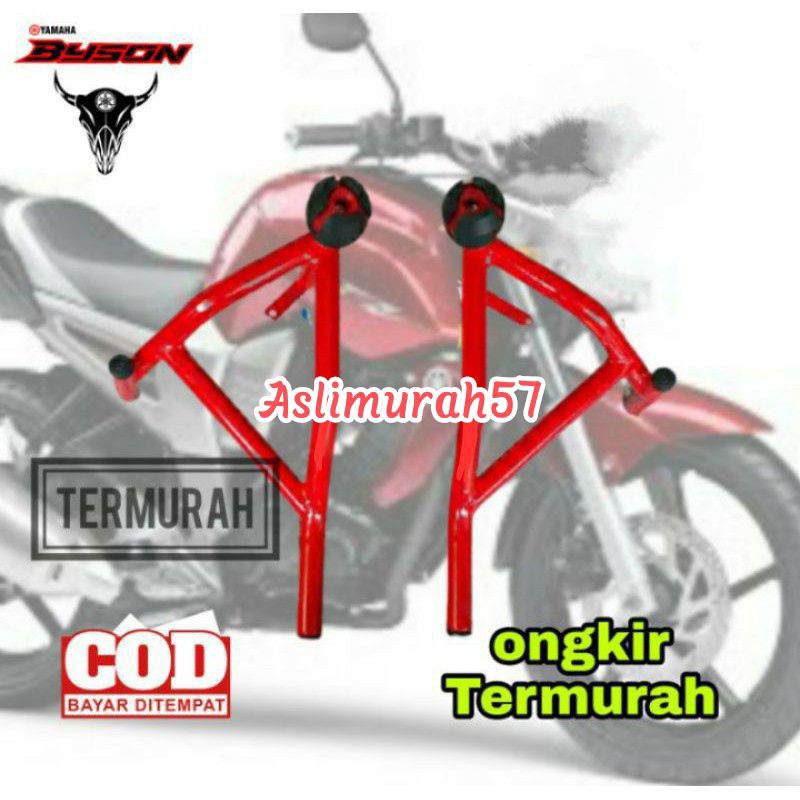 TUBULAR YAMAHA BYSON KARBU CRASBAR BYSON KARBU PLUS JALU SLIDER AKSESORIS YAMAHA BYSON