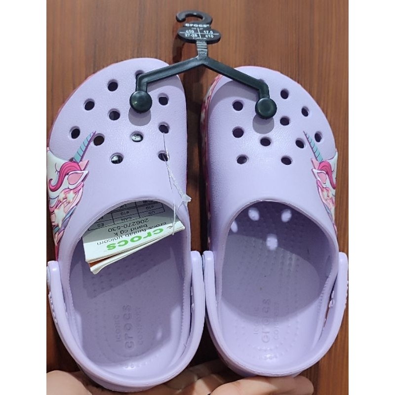 SALE SANDAL ANAK CROCS UNICORN PURPLE ORIGINAL 100%