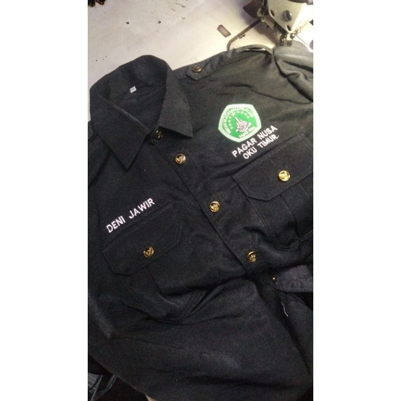 Kemeja safari / PdL / pdh pagar nusa Bordir custom