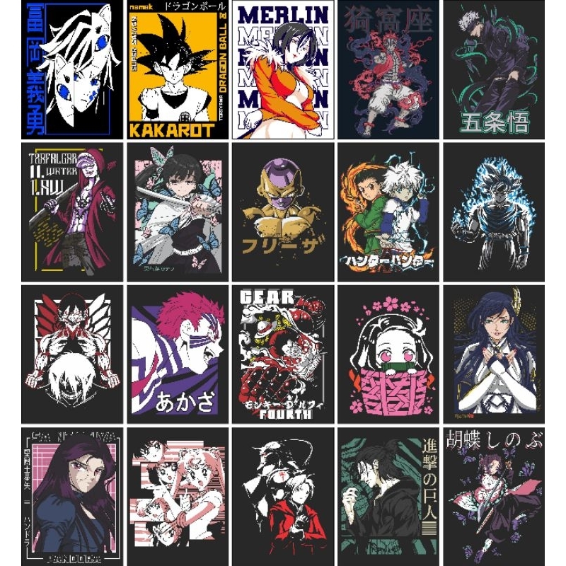 

20 Pcs Stiker Anime Lucu Desain Terbaru Bahan Cromo Siap Tempel