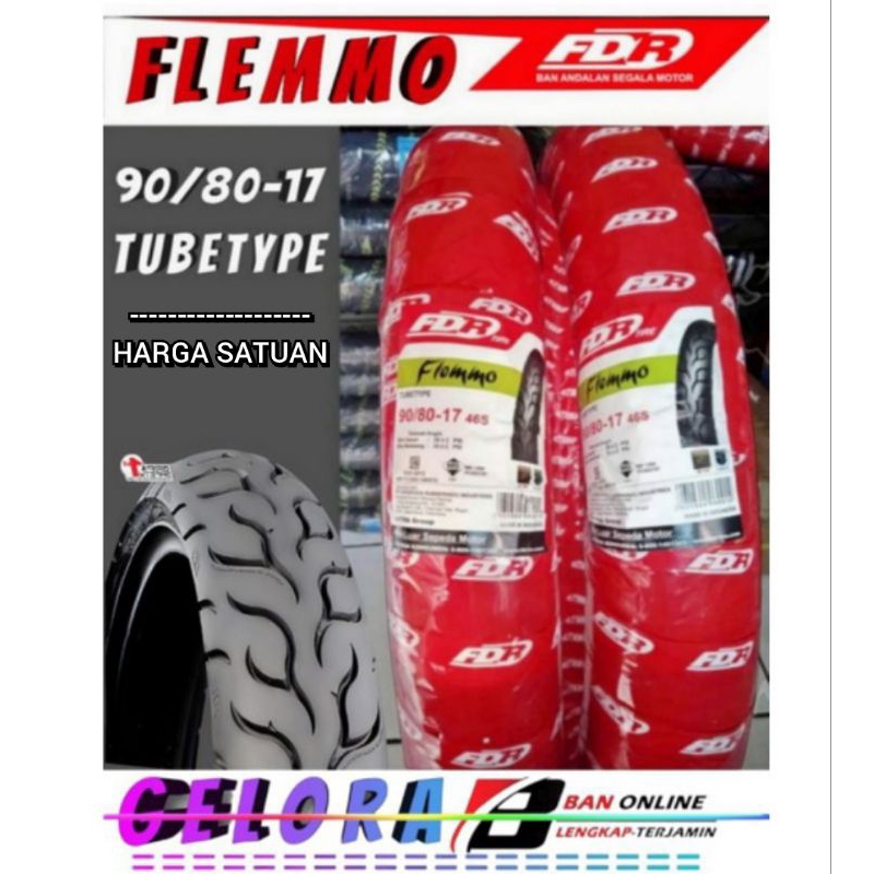1 pcs ban montor fdr flemmo 90/80-17 tubetype ban honda revo satria viksion cb jupiter mx ban flemo 