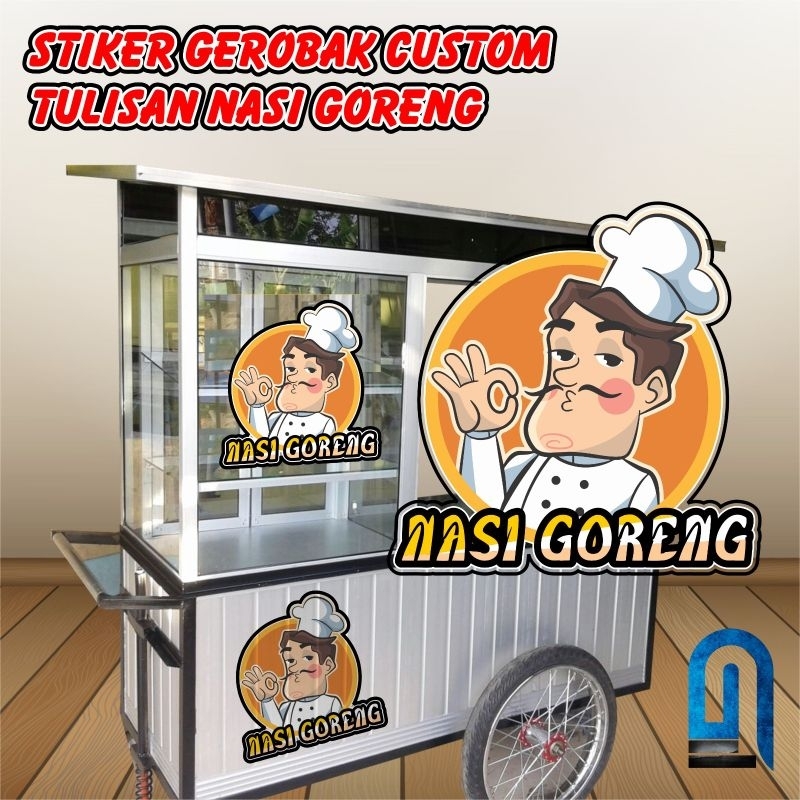 

Stiker Gerobak Dagang Jualan Nasi Goreng