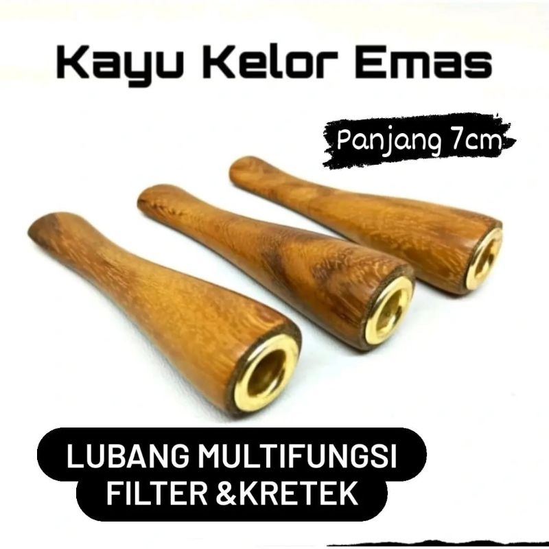 padudan once pipa rokok kayu kelor emas premium bukan gading