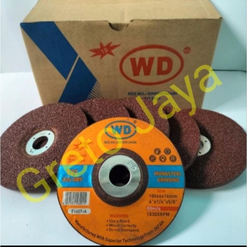 RESIBON WD TEBAL Batu Mata Gerinda Grinda Gurinda Poles Asah 4” Grenda 4 inch in inc