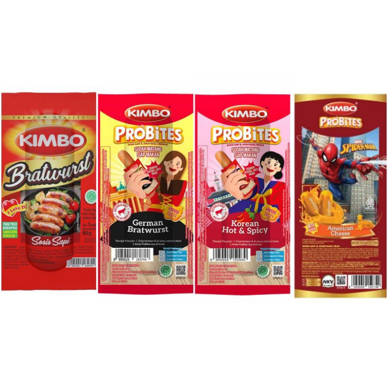 

KIMBO Probites Bratwurst Sosis Sapi Sossis Original german Korean Hot & Spicy