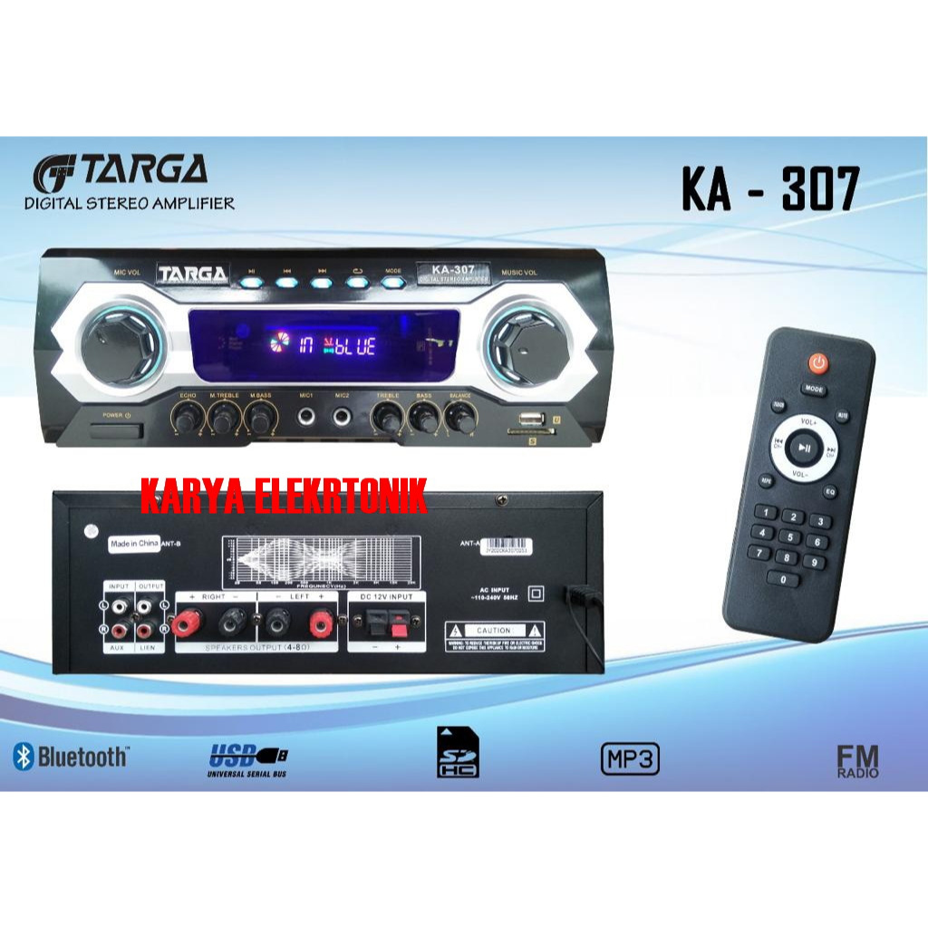 AMPLIFIER TARGA KA 307 ORIGINAL AMPLIFIER TARGA KA307 KA-307 GARANSI RESMI