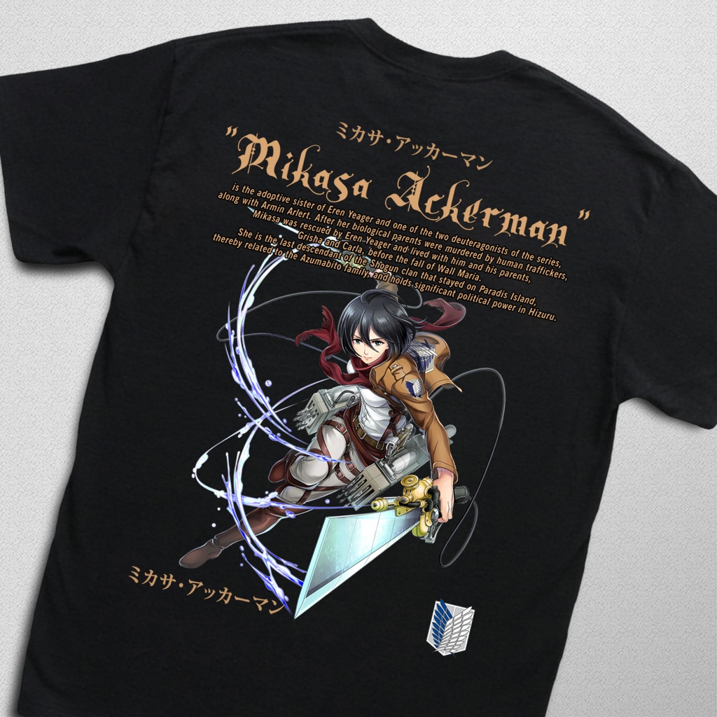 Kaos Anime Attack on Titan Mikasa Ackerman