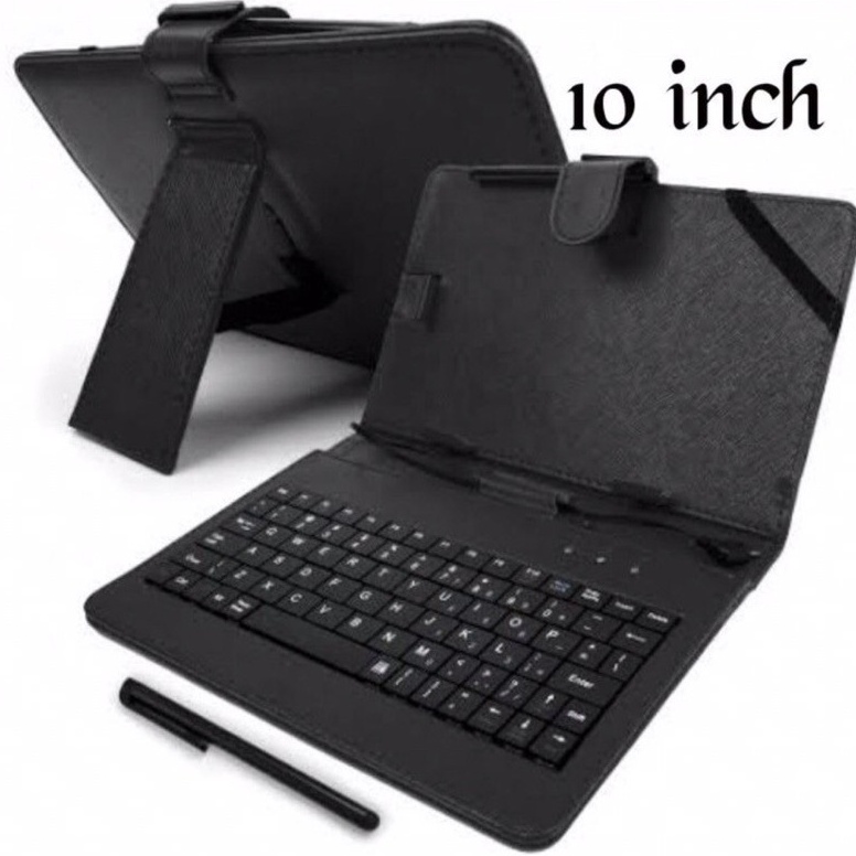 Baru.. Keyboard case tablet 10” / Sarung tablet 10inch / Case keyboard tablet universal NRE