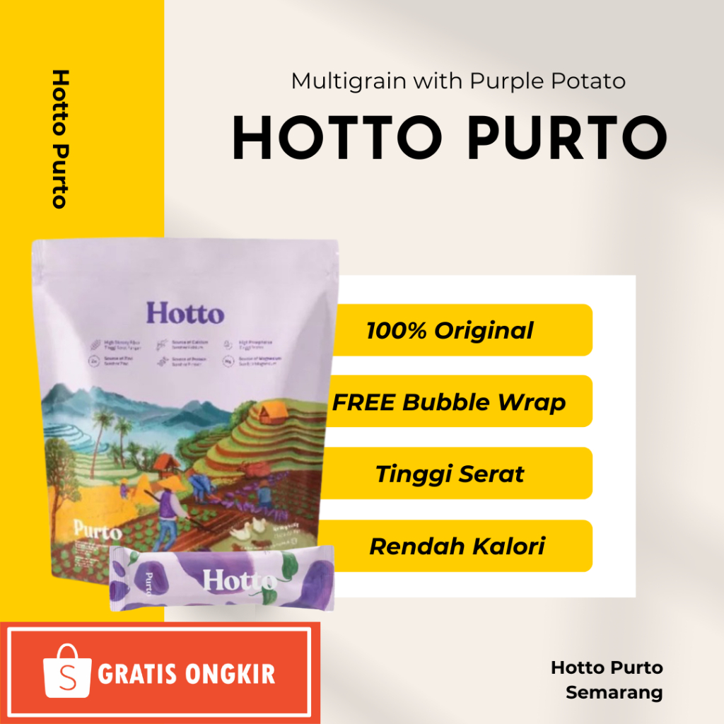 

HOTTO PURTO Superfood Ubi Ungu Multigrains BPOM HALAL