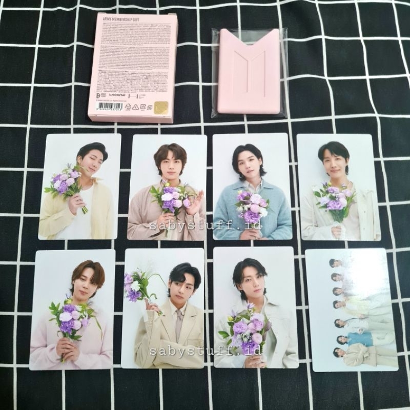 FULLSET ARMY MEMBERSHIP GIFT BTS PHOTOCARD PC SHARING ALBUM RM JIN SUGA JHOPE JIMIN V TAEHYUNG JUNGK