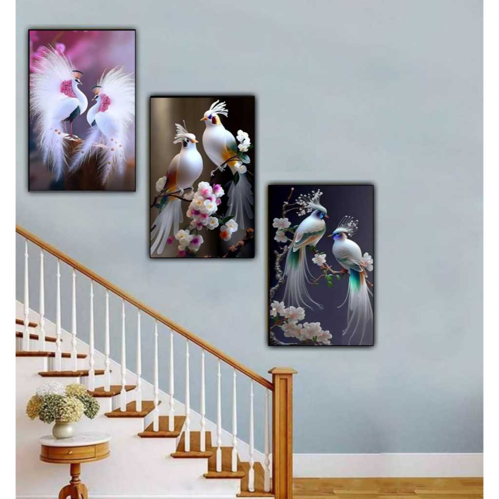 AINUN....HIASAN DINDING RUANG TAMU TERBARU MOTIF BUNGA/HIASAN DINDING RUANG KAMAR POSTER KAYU PAPAN 