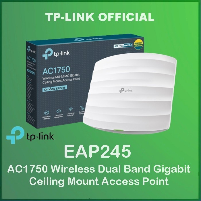 Tp-Link EAP245 AC1750 Wireless Dual Band Gigabit Celling Mount Access Point