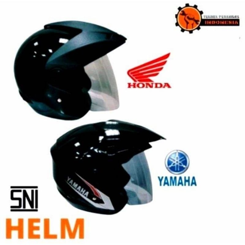 Helm standar yamaha atau honda original SNI Helm standar half face Helm motor Helm SNI