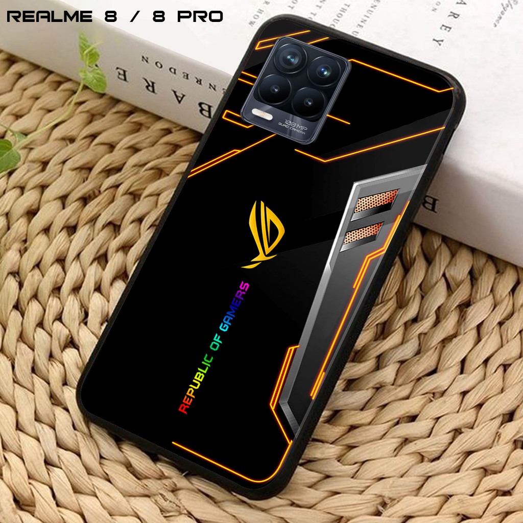 Case REALME 8 / REALME 8 PRO - Casing Hp Realme 8 / Realme 8 PRO ( LOGO ROG ) Case 2D Premium Glossy