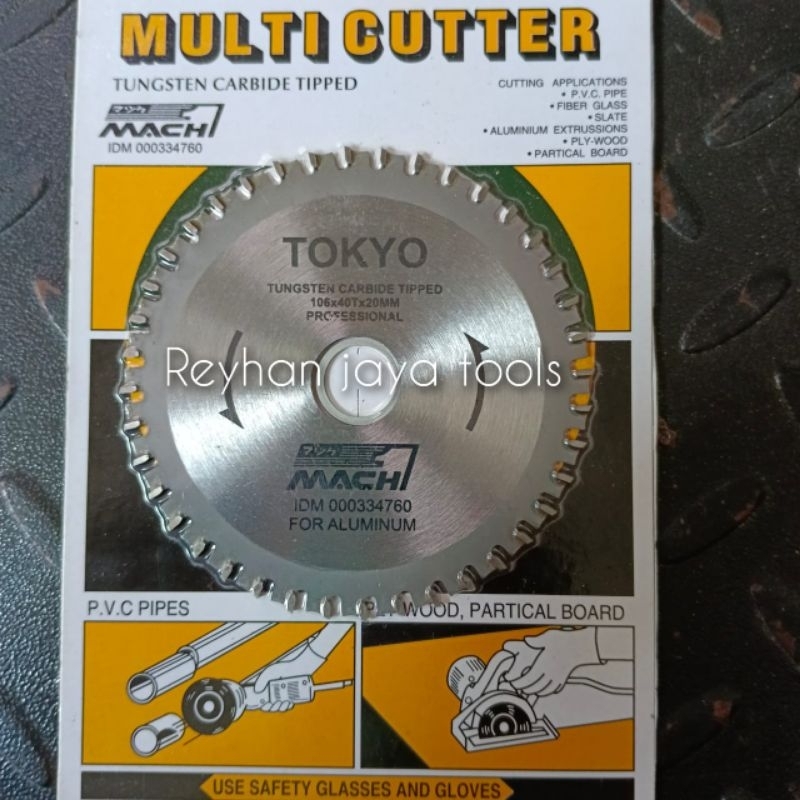 Heaventee.Id Mata Gergaji Aluminium 4 Inch 40 Teeth Tokyo Multi Cutter 4 Inch