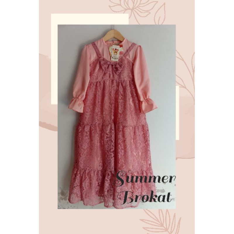Gamis brokat anak/pakaian anak perempuan