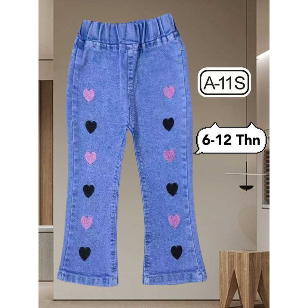 Celana Jeans Anak Perempuan Import Umur 1-10 Tahun Celana Panjang Anak Perempuan Kekinian