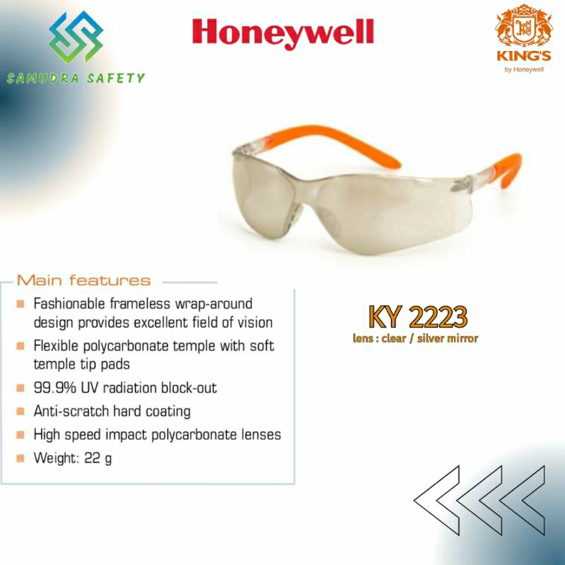 Kacamata Kings by Honeywell || Kacamata safety Kings KY 2223 || Original 