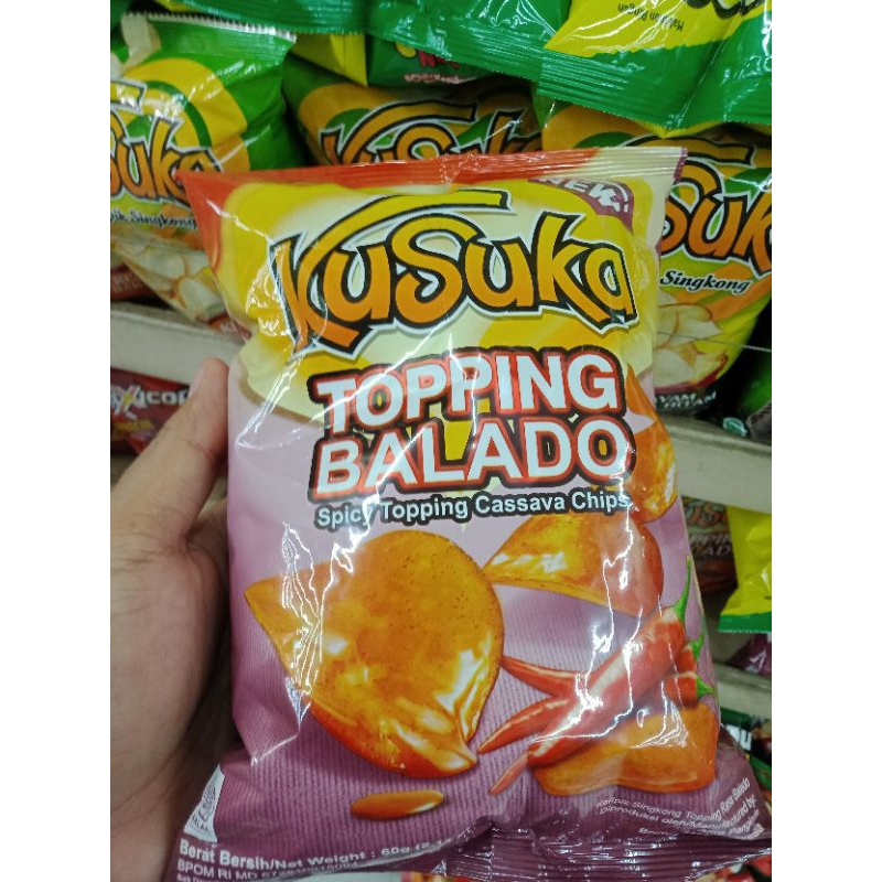 

Kusuka Keripik singkong Rasa Topping Balado 60gr