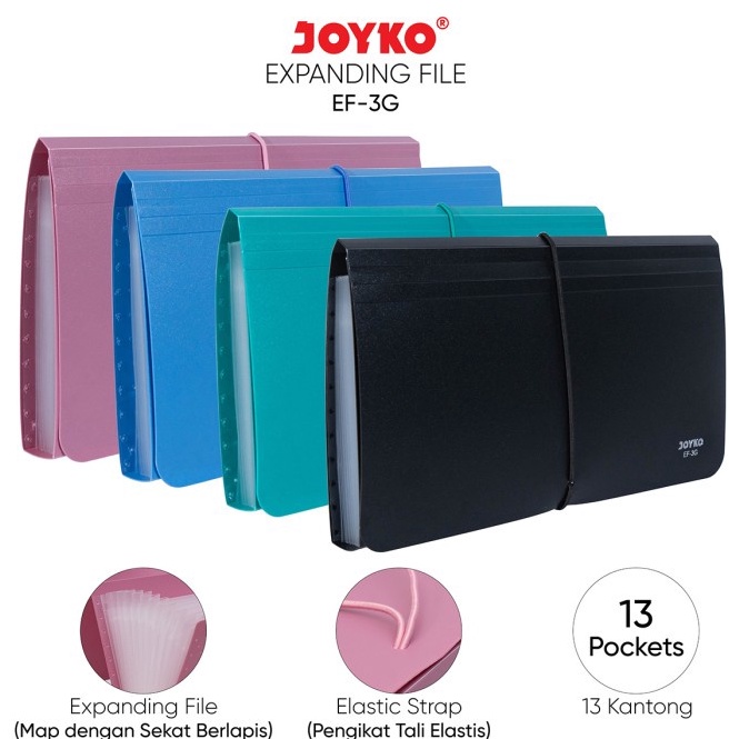 

DISKON BRANDS FESTIVAL Expanding File Map Harmonika Joyko EF-3G Giro 13 Pocket