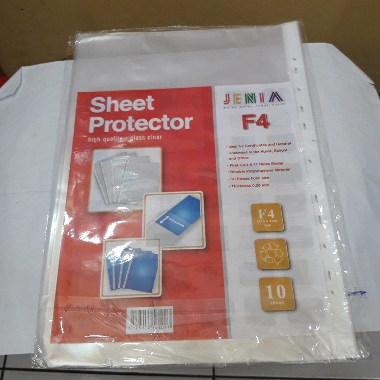 

Sheet protector f4 jenia