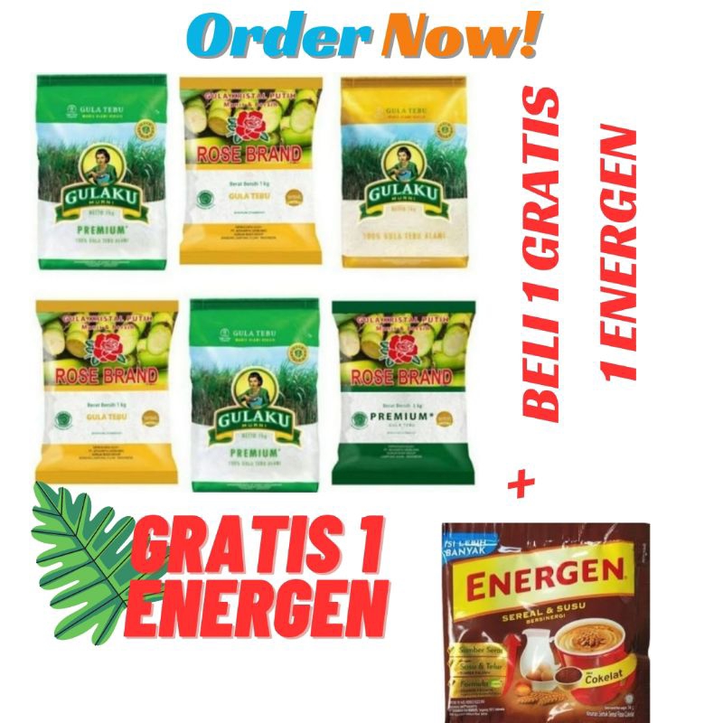 

Gula 1 kg merek random free ENERGEN 1