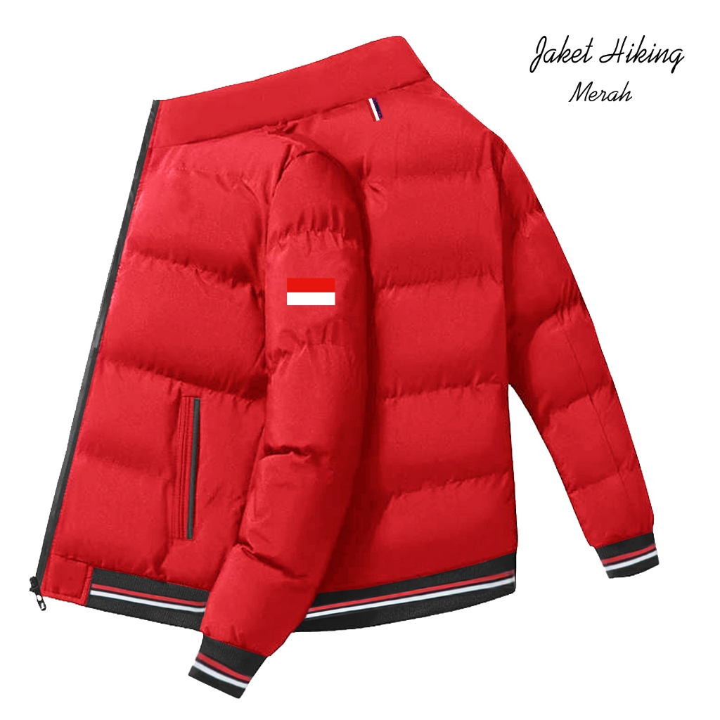 Jaket Anti Air Tebal, Jaket Gunung/Jaket Mantel Pria/Jaket Timnas Indonesia Bahan Taslan