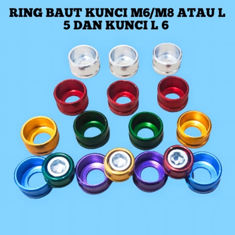 RING BAUT KUNCI L5 L6 RING BAUT KUNCI L WARNA RING BAUT L VARIASI