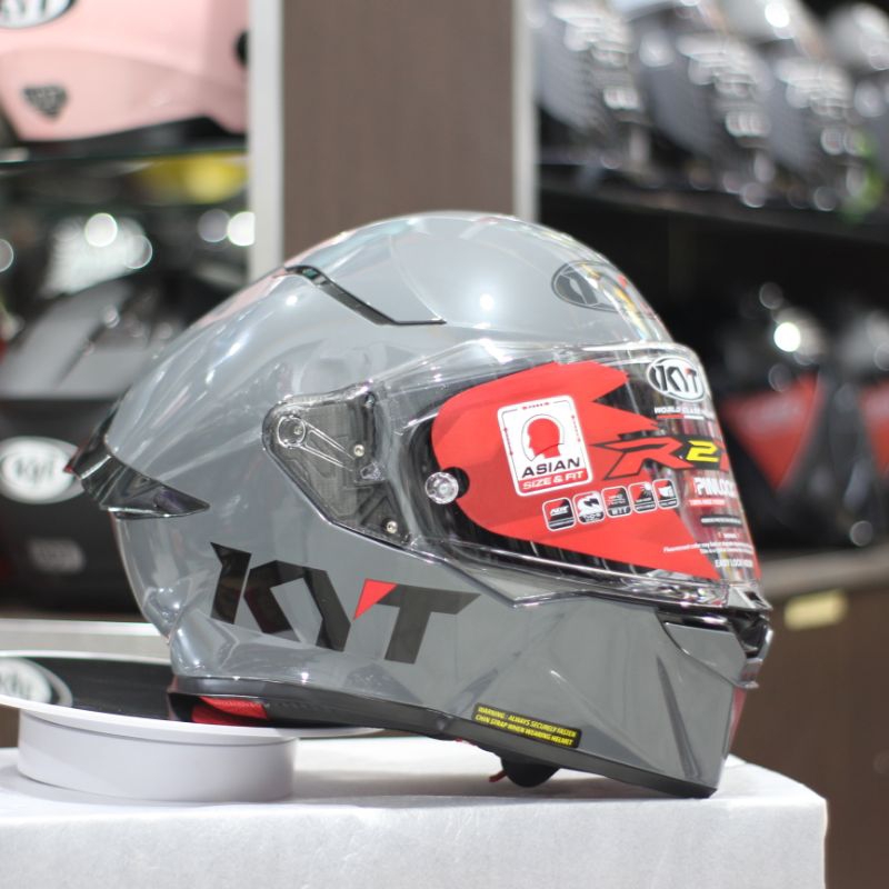 helm KYT R2R SOLID GORYLA GREY GLOSSY