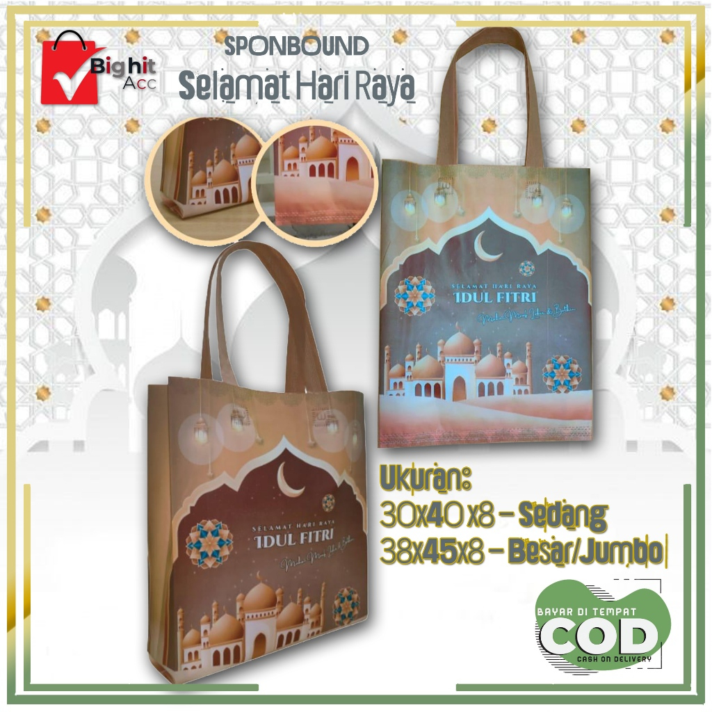 

[ TERMURAH ] 12 pcs Goodie Bag Lebaran Bahan Laminasi / Tas Idul Fitri / Tas Tentengan Lebaran