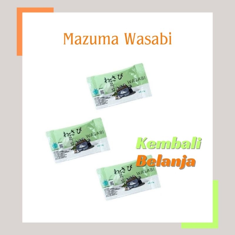 

Mazuma Wasabi Sachet 2,5 Gram/ Wasabi Paste Sachet/ Wasabi Halal/ Mazuma Wasabi Paste Neri Wasabi