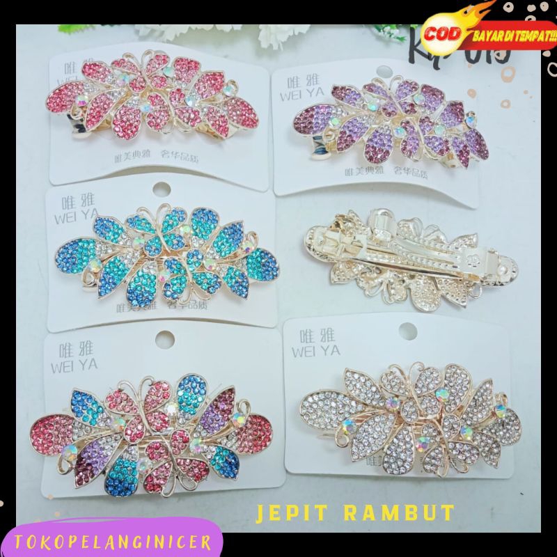 JEPIT RAMBUT PESTA PREMIUM - JEPITAN AKSESORIS RAMBUT KEP FULL MATA WANITA - JEPIT KOREA