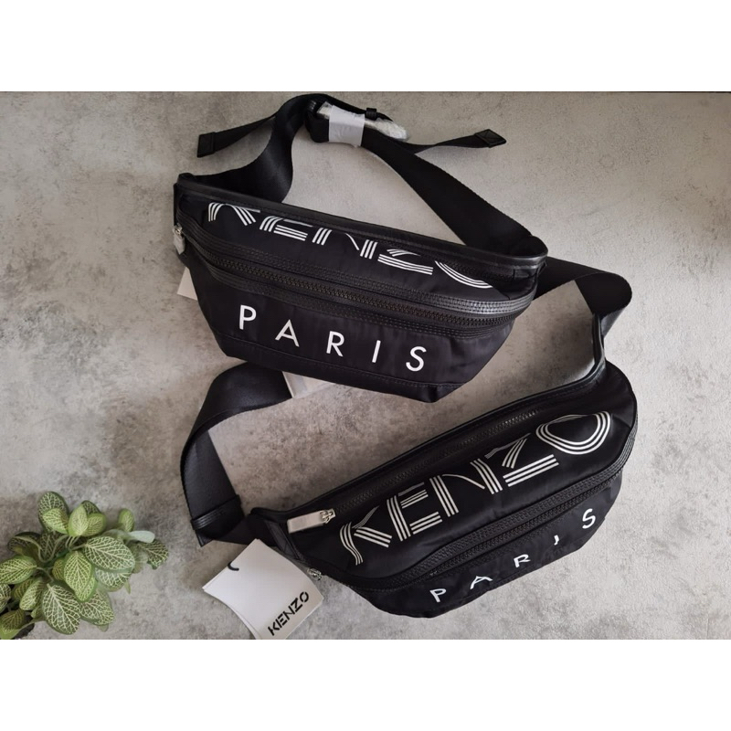 Kenzo Bumbag Logo Letter Black