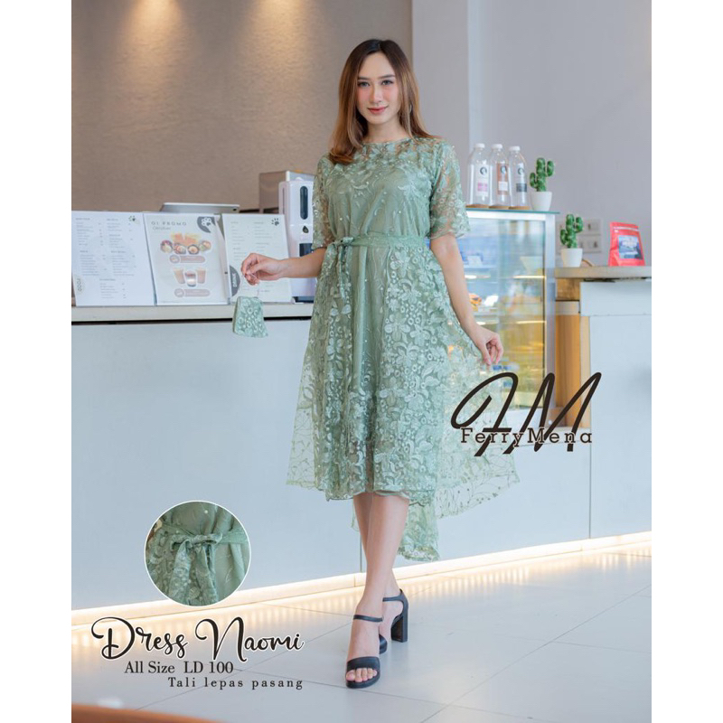 Dress Naomi Model 2 layer Terbaru / Dress Tulle Pesta / Dres Natal / Dress Gereja / Dress Seragam /