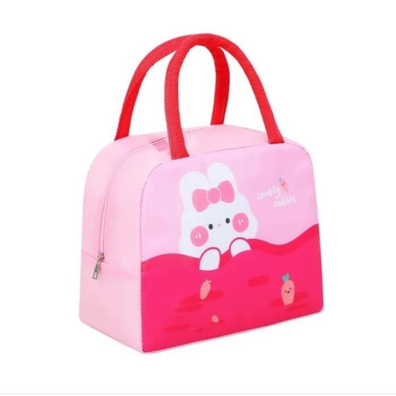 Tas Bekal Lunch Cooler Bag Box Makanan Alumunium Kotak Makan Anak bermotif 018