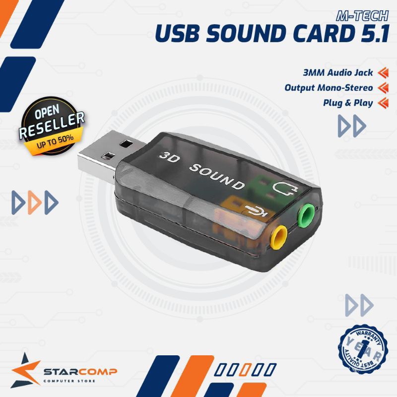 Sound Card M-Tech Original USB Audio Sound Card 5.1