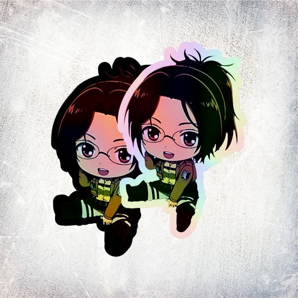 

STICKER HOLOGRAM ANIME CHIBI HANGE ZOE ATTACK ON TITAN (SHINGEKI NO KYOJIN)