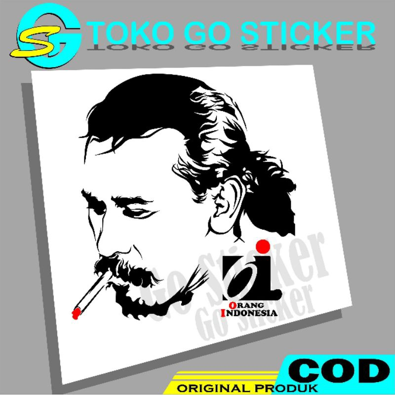 1036 Sticker iwan fals, sketsa iwan fals untuk motor dan mobil kaca belakang bisa