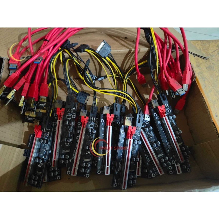 Premium 8 Kapasitor Riser Mining PCIE PCI-E Ver009S 009S Plus GPU VGA 1 orang menyukai barang ini