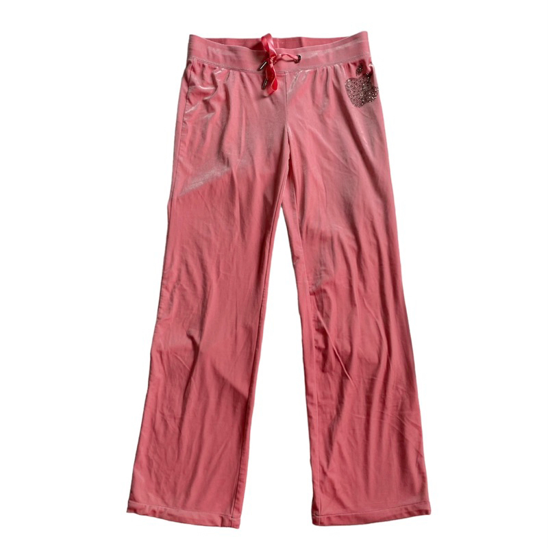 velvet satin pink track pants y2k/ juicy couture pants look alike