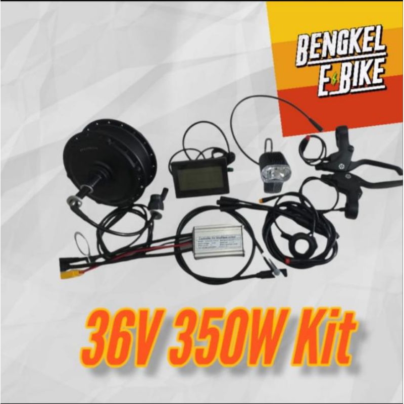 Bldc 36V 350W rear hub E-bike sepeda listrik kit