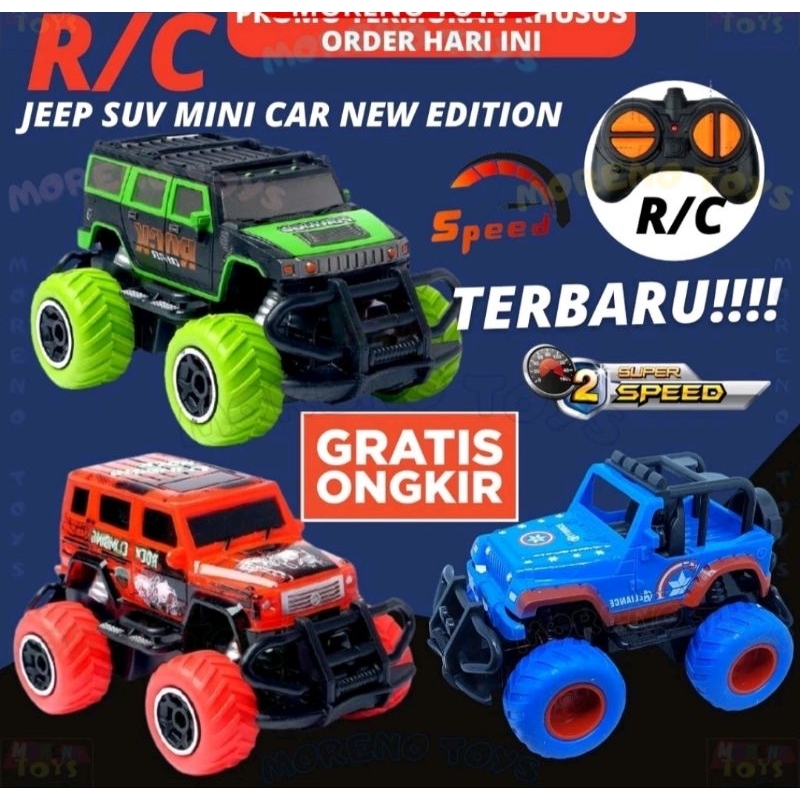 MAINAN RC OFF ROAD MINI CLIMBER LAMPU BATERAI CAS