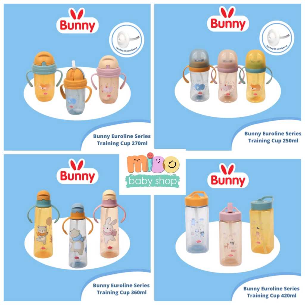 Lusty Bunny Botol Minum Anak Euroline Series Training Cup With Straw Botol Minum