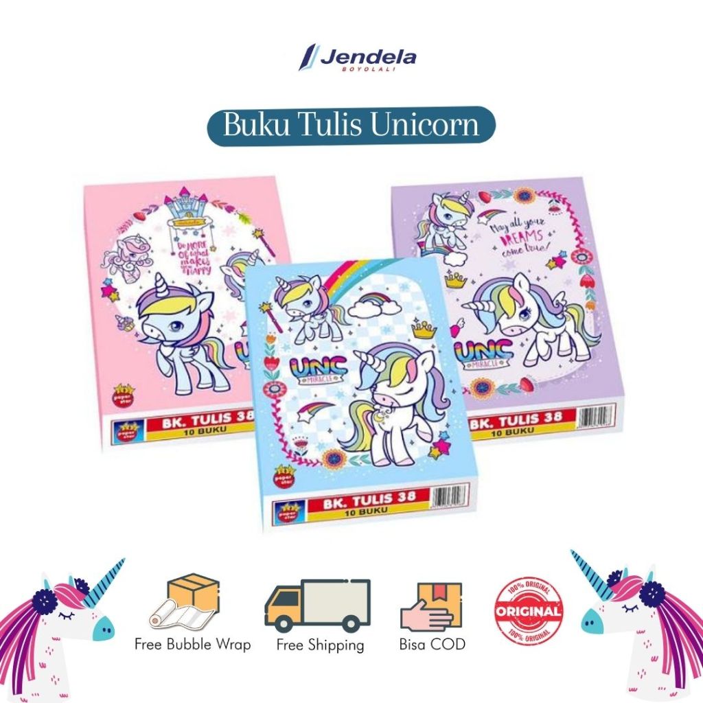 

BUKU TULIS KWARTO UNICORN PAPER STAR 38 58 42 ATK