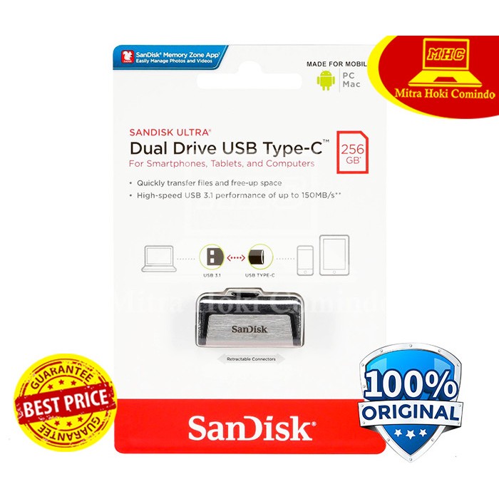 FLASHDISK SANDISK 256GB OTG TYPE C SANDISK USB 256GB SDDDC2 ORIGINAL
