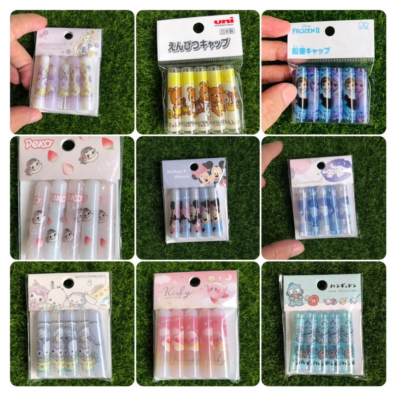 

pencil cap tutup pensil disney edition dan sanrio princess kirby rilakkuma Frozen original made in Japan