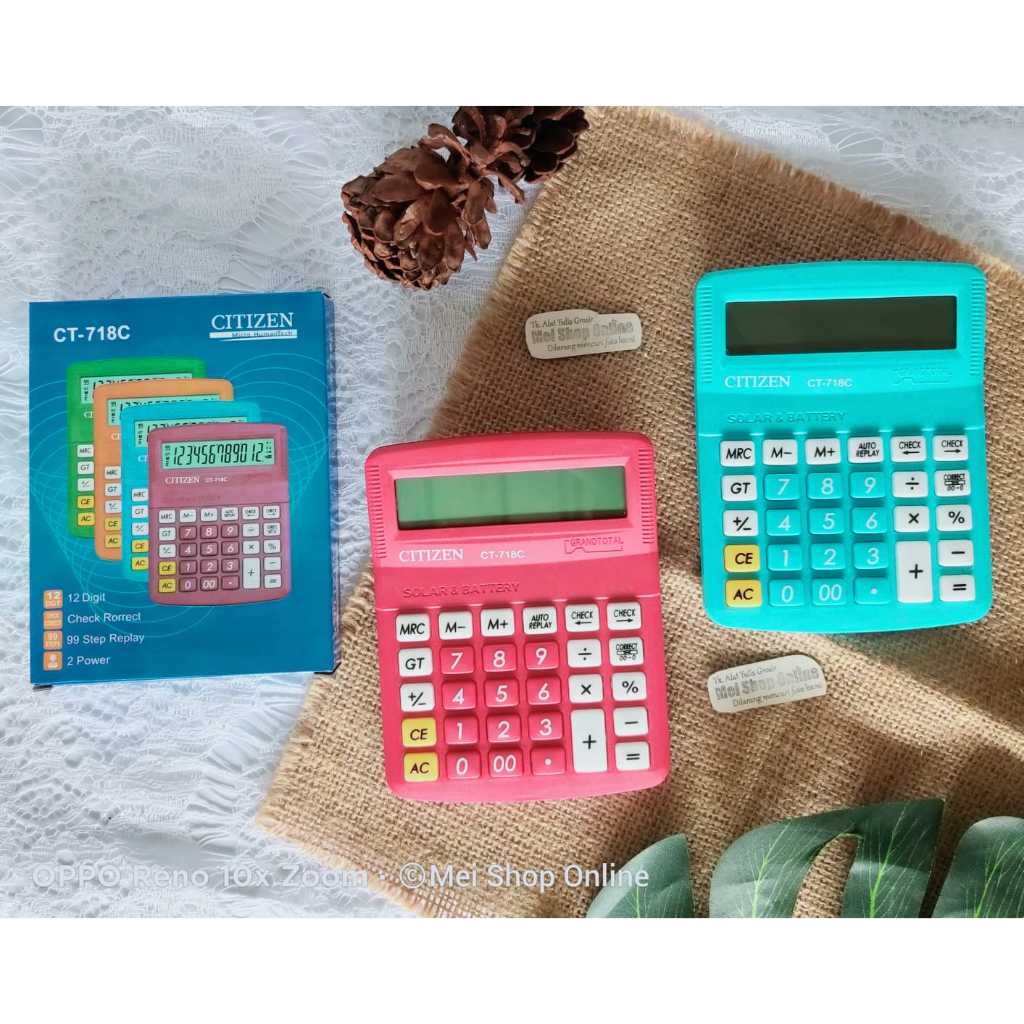 

Kalkulator Citizen Warna Warni CT-718C