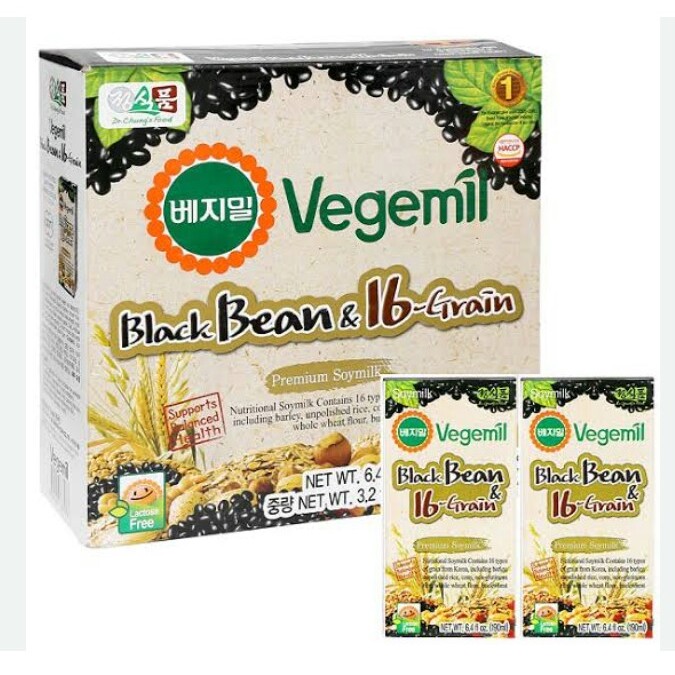 

Gift Set Vegemil Black Bean +16Grain Soy Milk 190ml x 16pcs