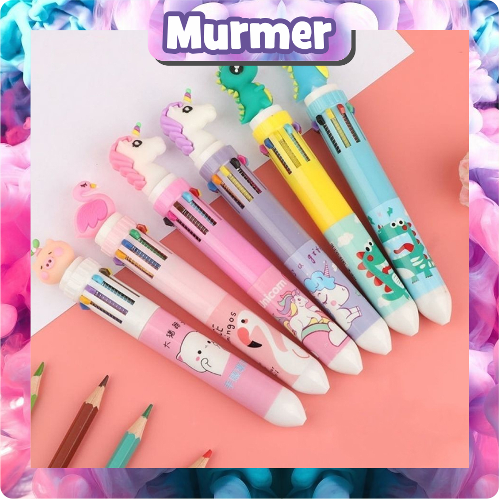 

MurmerOfficial bulpen 10 warna bermotif lucu/pulpen/pulpen anak anak S106